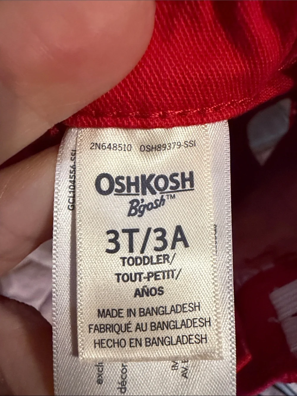 OshKosh B'gosh Red Lace-Trim Girls Shorts